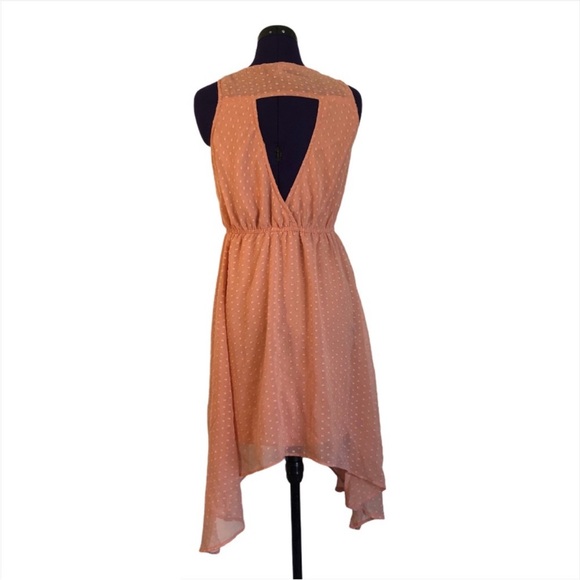 Charlotte Russe Pink Peach Polka Dot Dress - Picture 4 of 13